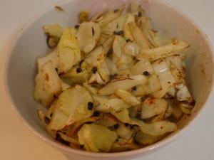 キャベツのメティマスタード炒め