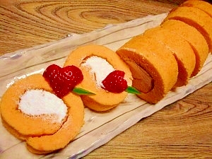 米粉とHK粉☆ロールケーキ