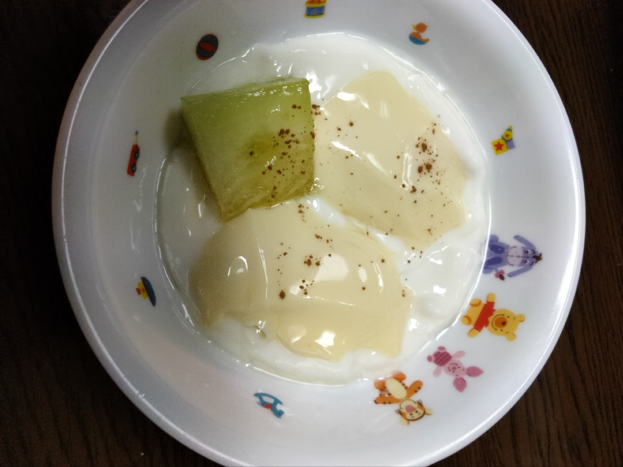 今日のヨーグルト♡メロン&プリン