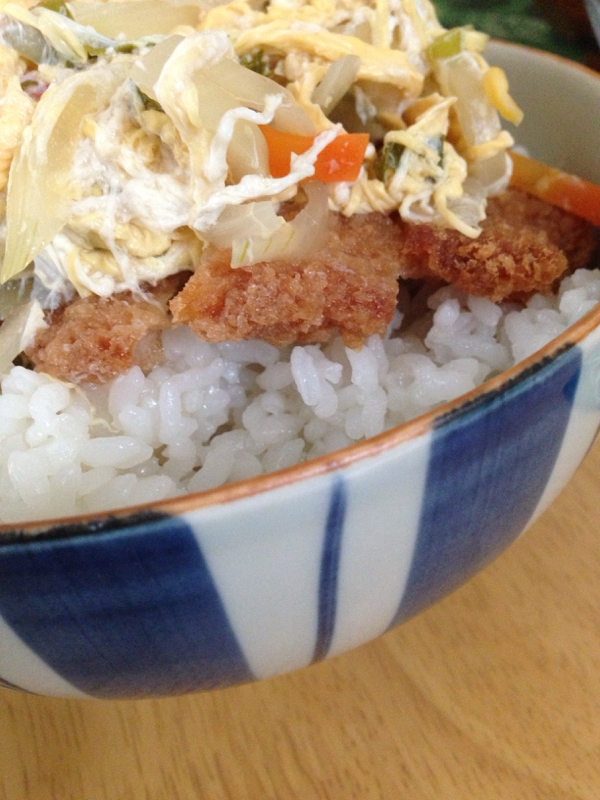 カツよりカロリーダウン↓↓ササミフライ丼(^^)