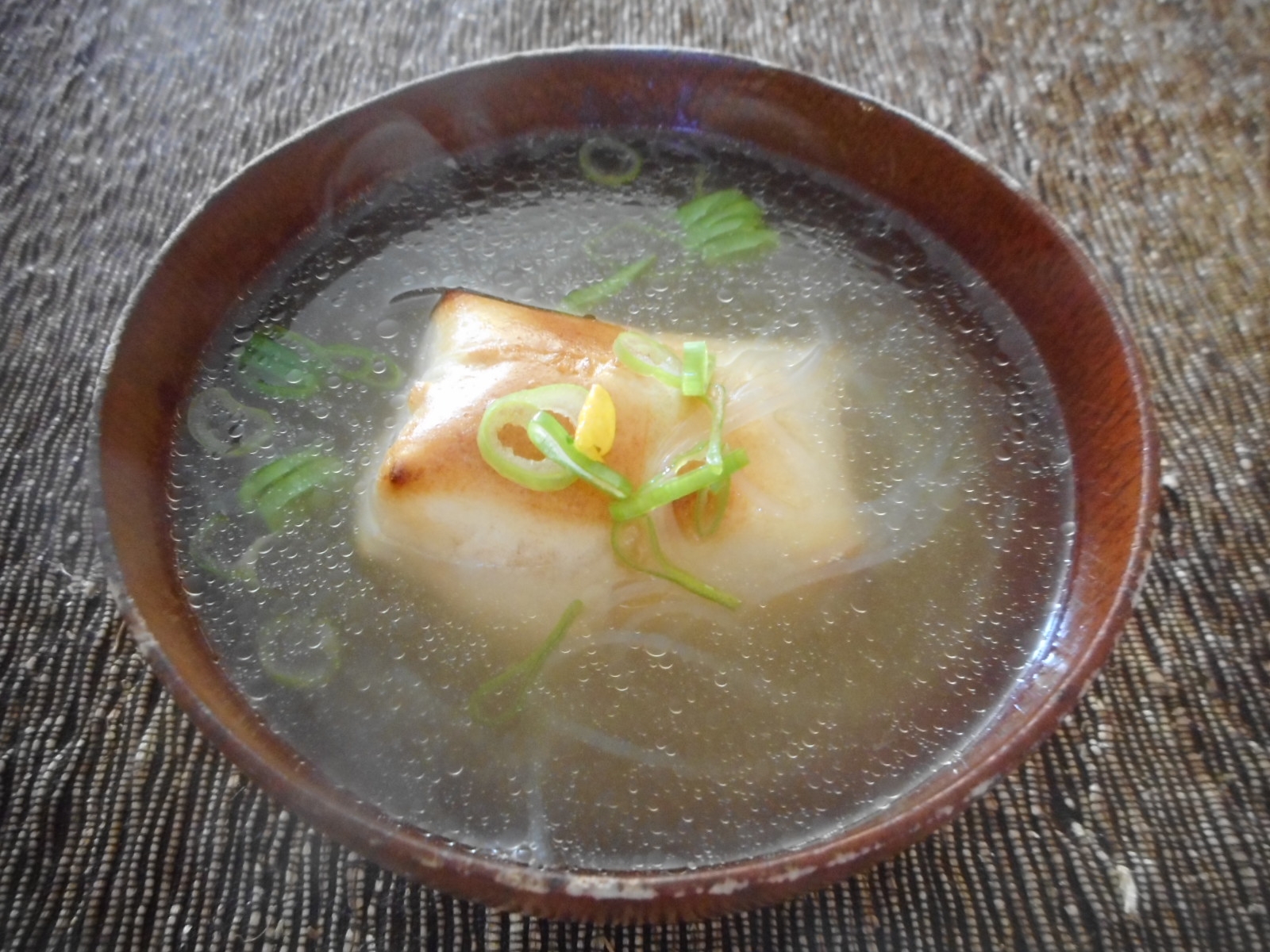 お餅と春雨のスープ