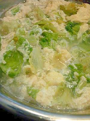 レタスと卵の中華スープ♪