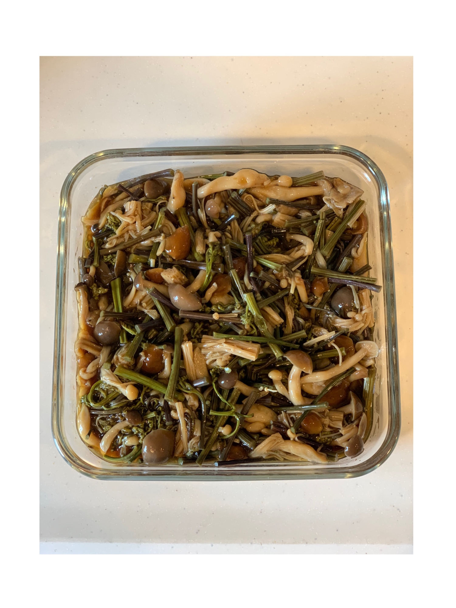 【常備菜】わらびときのこの醤油煮