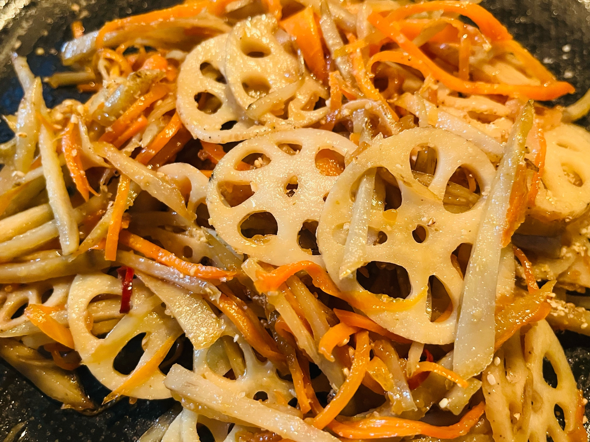 作り置きにも·͜· ᕷれんこんのきんぴら