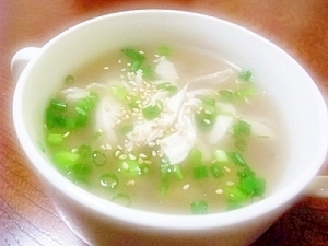鶏ささみと雑穀のとろみスープ