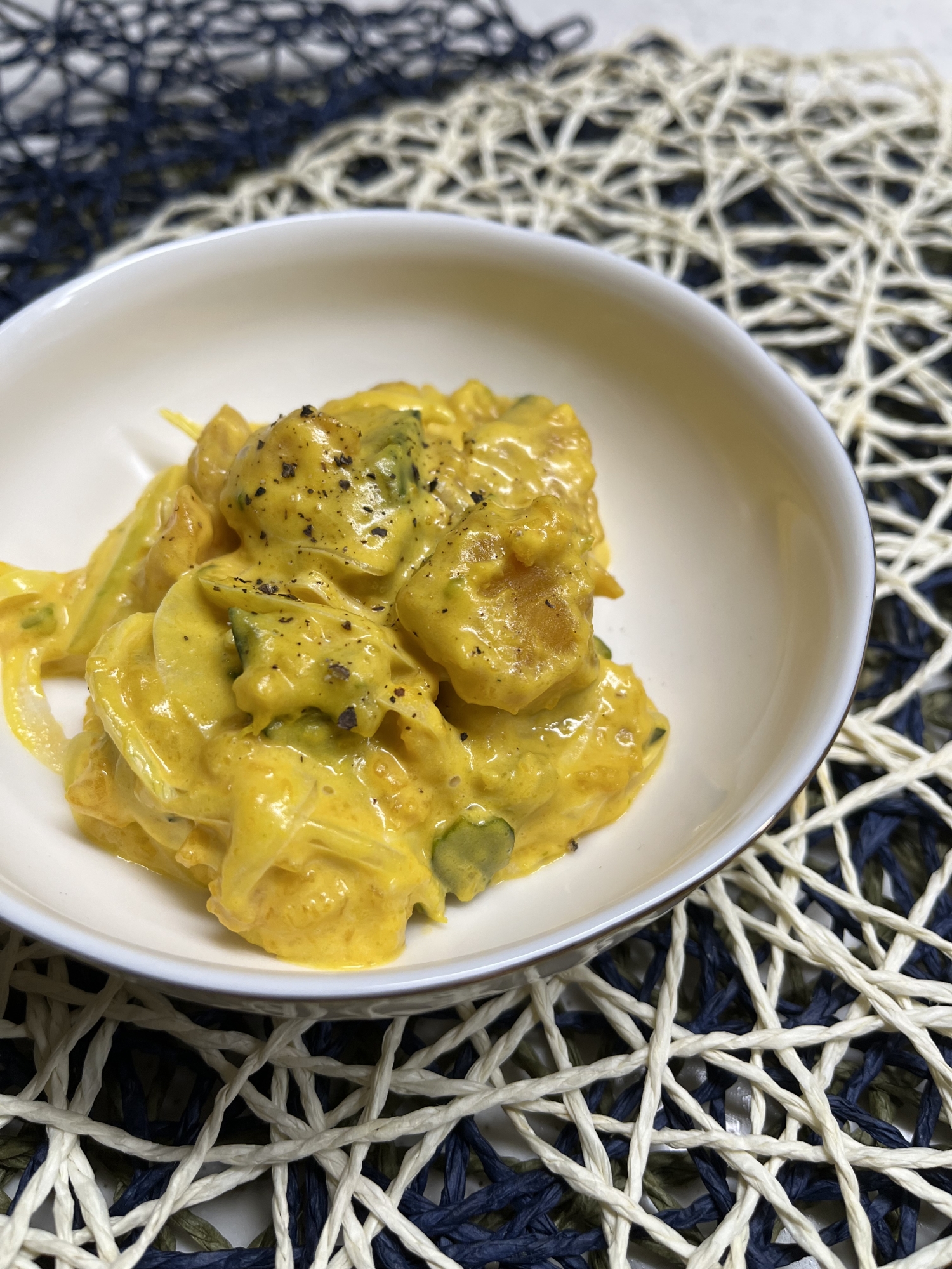 食材は2つ♬シンプルなかぼちゃのサラダ