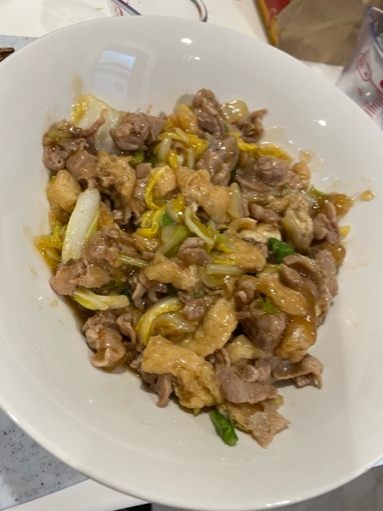 厚揚げと白菜の旨みそぼろあんかけ♪