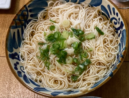 あったかい素麺良いですね