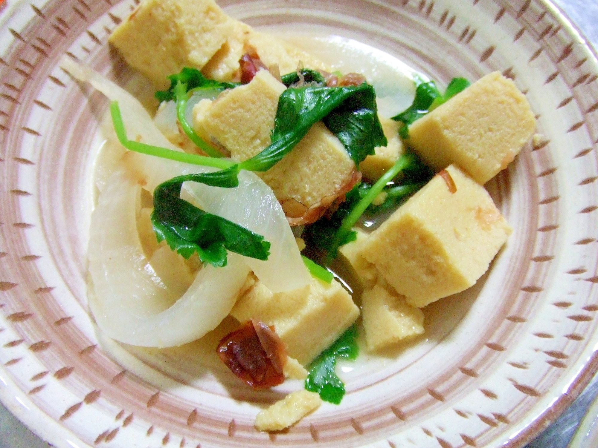 高野豆腐と玉ねぎのさっと煮