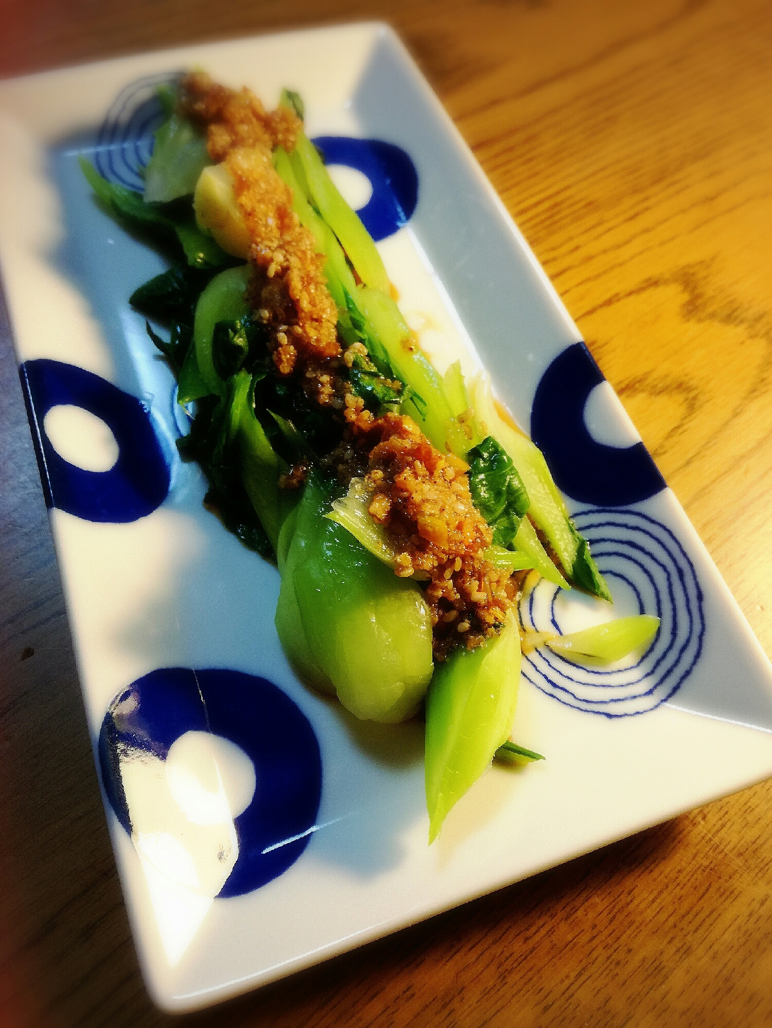 簡単!胡麻香る♪チンゲン菜の胡麻ネギ和え