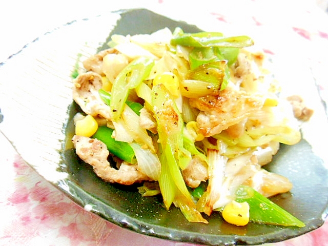 ダシダで作ろ❤長葱と豚肉のマヨ炒め❤