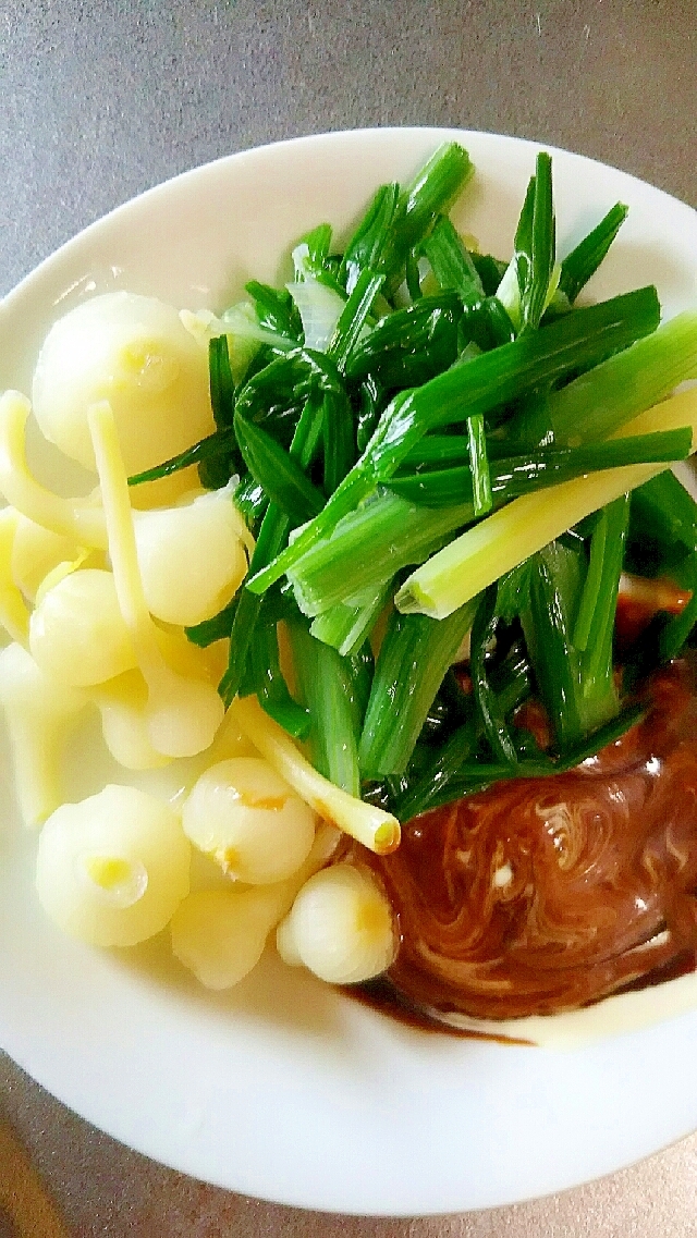 野草、ノビルの味噌マヨ
