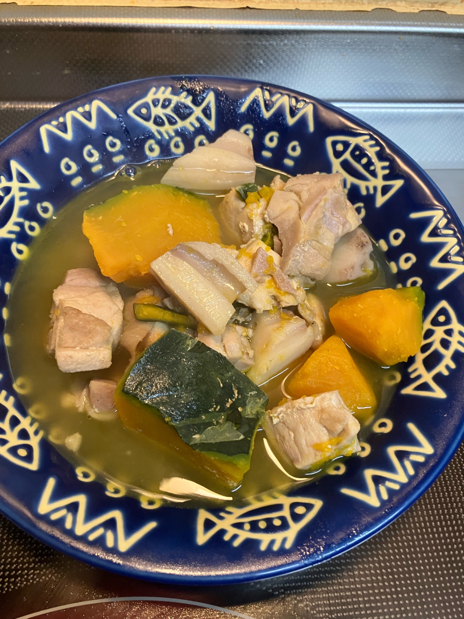 砂糖不使用♪鶏肉とカボチャと蓮根の旨煮^_^
