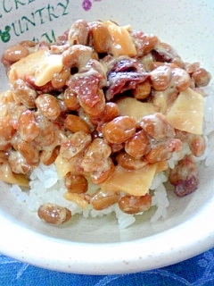 納豆の食べ方-梅＆メンマ♪