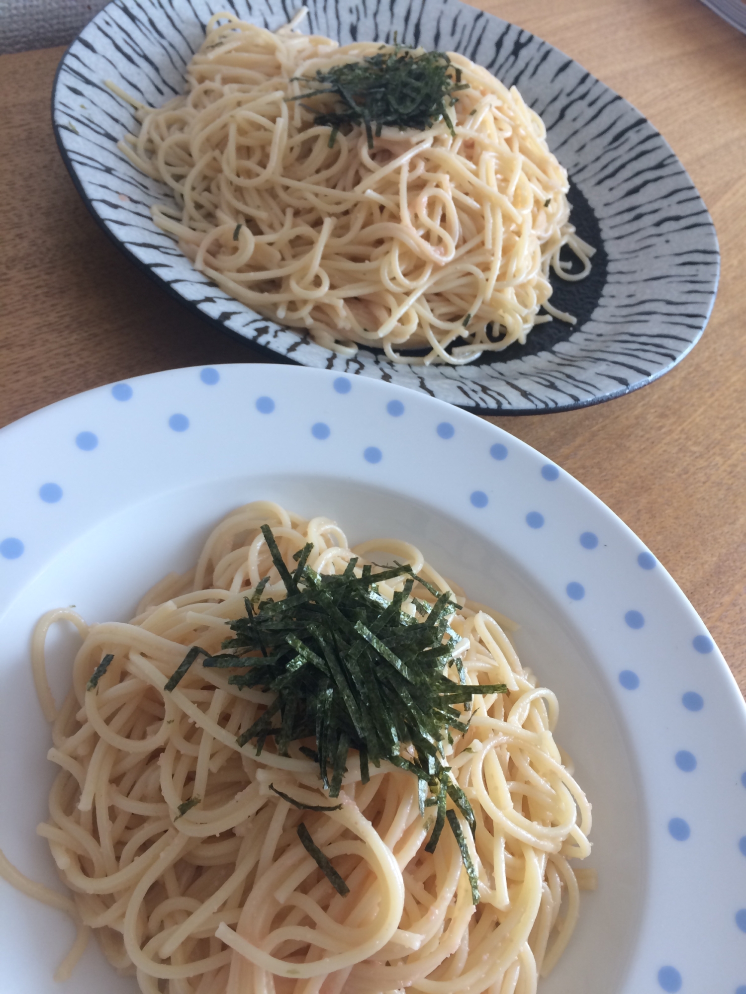 レトルトに一工夫♪増量たらこパスタ