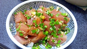 ピリッとカジキマグロのユッケ風 レシピ 作り方 By まいたけ天 楽天レシピ ピリッとカジキマグロのユッケ風 レシピ 作り方 By まいたけ天 楽天レシピ