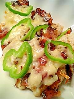 フライパンで作る山芋とベーコンのチーズ焼き♪