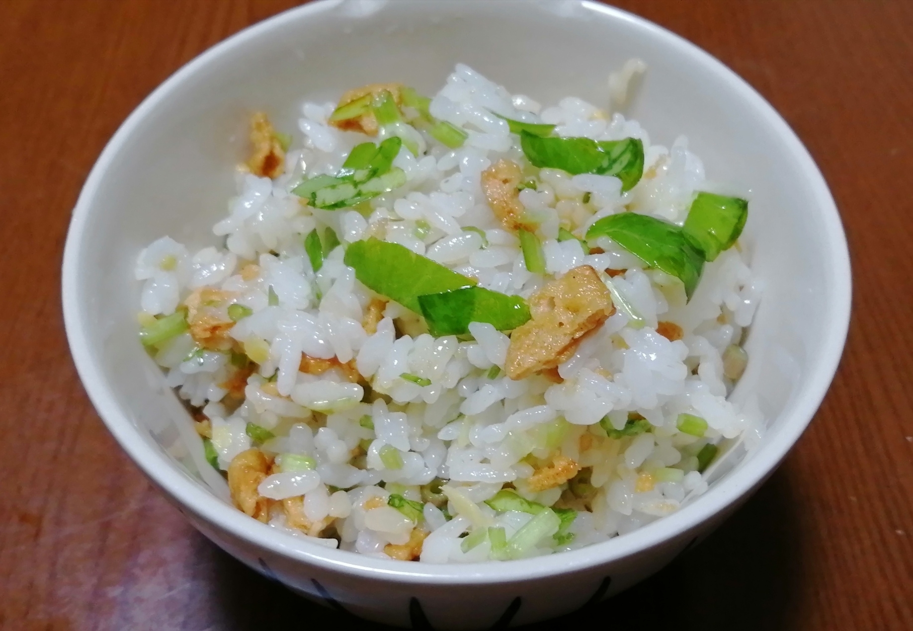 セリと瀬戸内レモンイカ天で♪簡単混ぜご飯