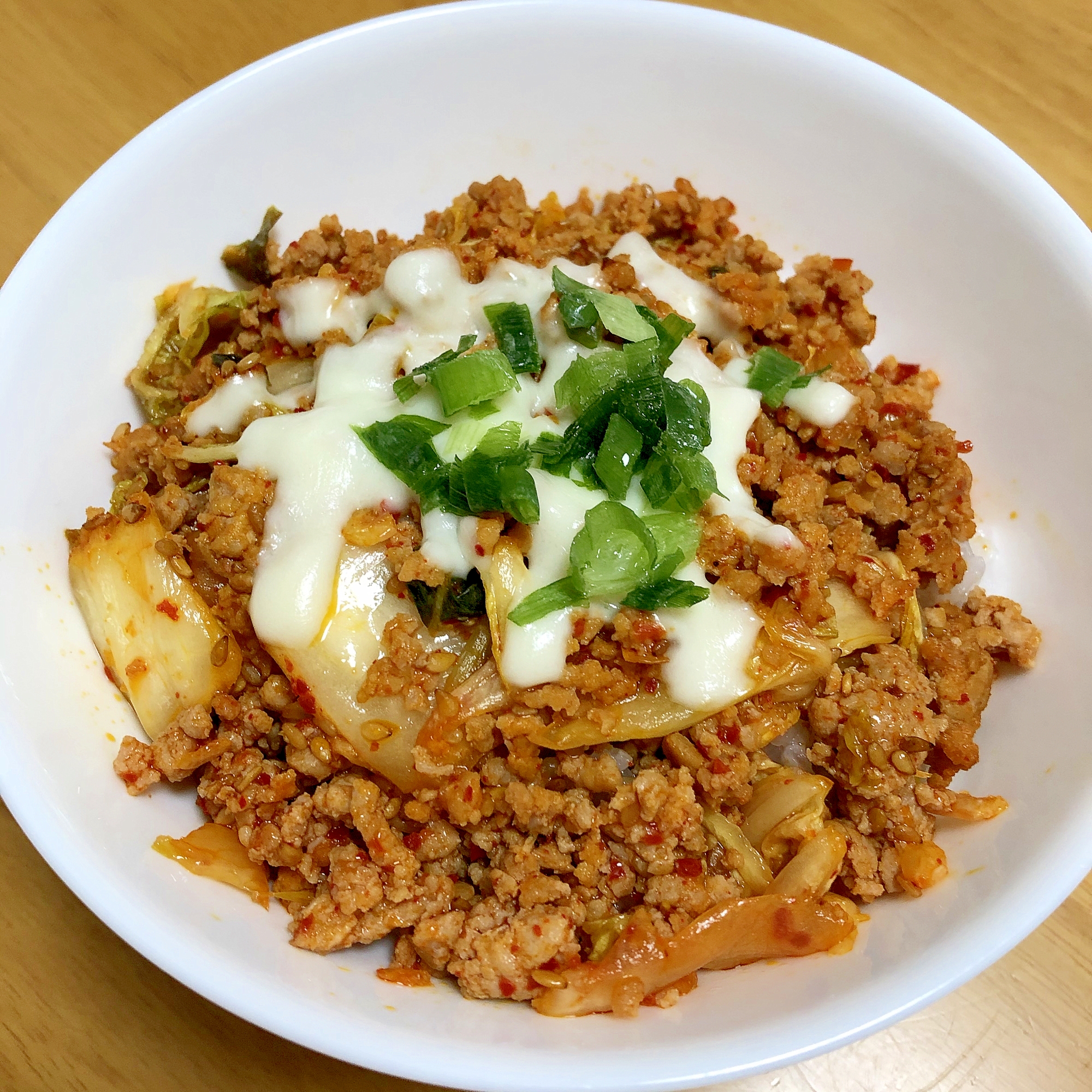 簡単★豚ひき肉で！豚キムチ丼