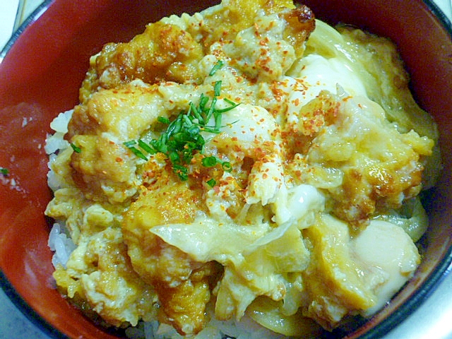 簡単!冷凍唐揚げアレンジ!大絶賛の親子丼