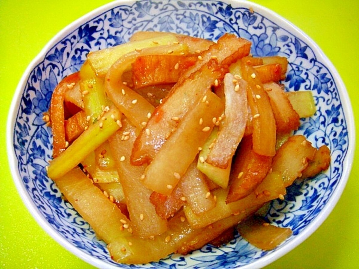 市販のすき焼きのタレで 大根とさつま揚げの甘辛炒め レシピ 作り方 By Mint74 楽天レシピ