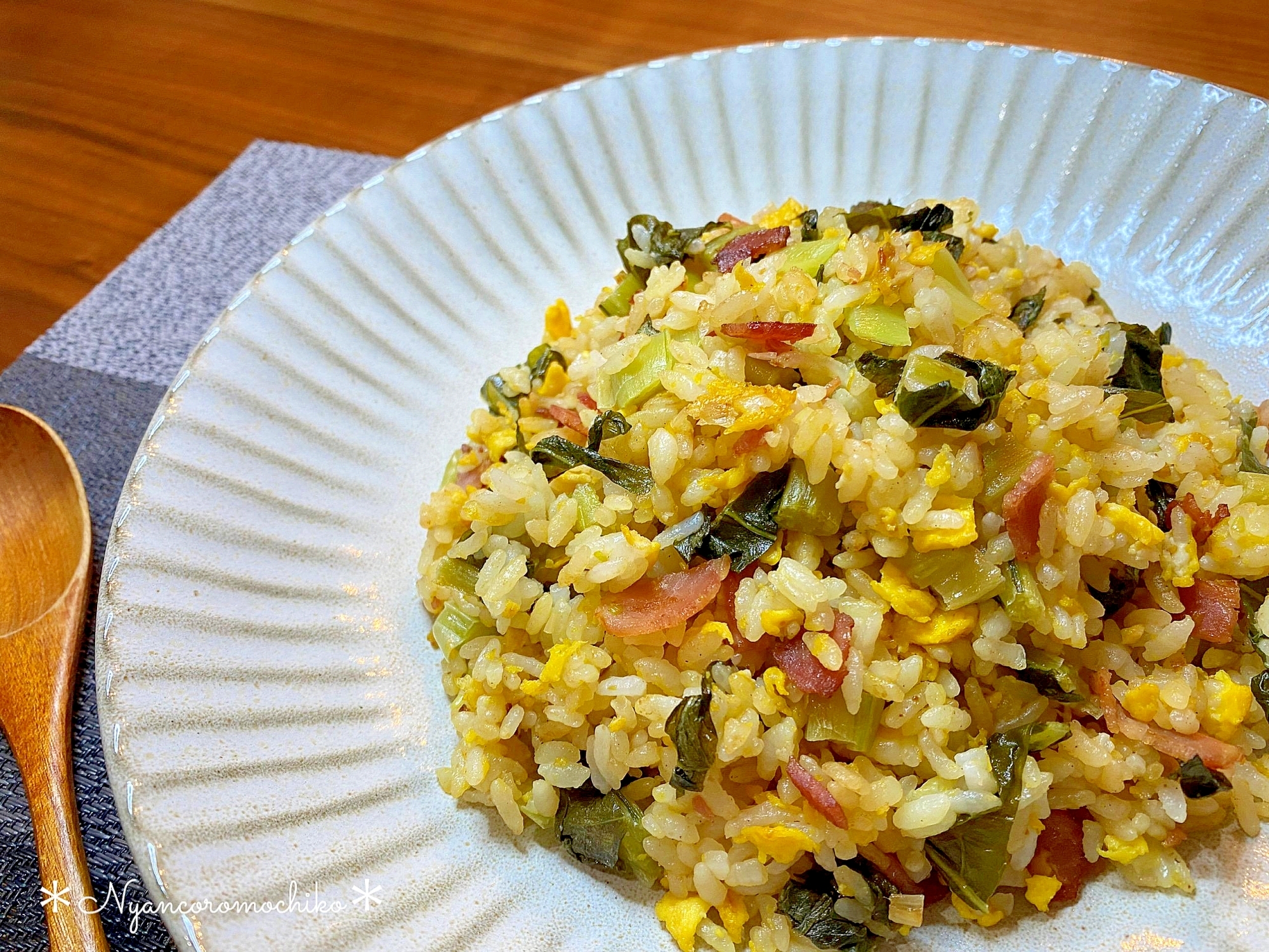 パラパラ簡単♡野沢菜漬けの炒飯