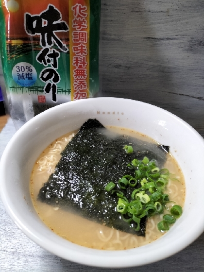 味付け海苔でラーメン