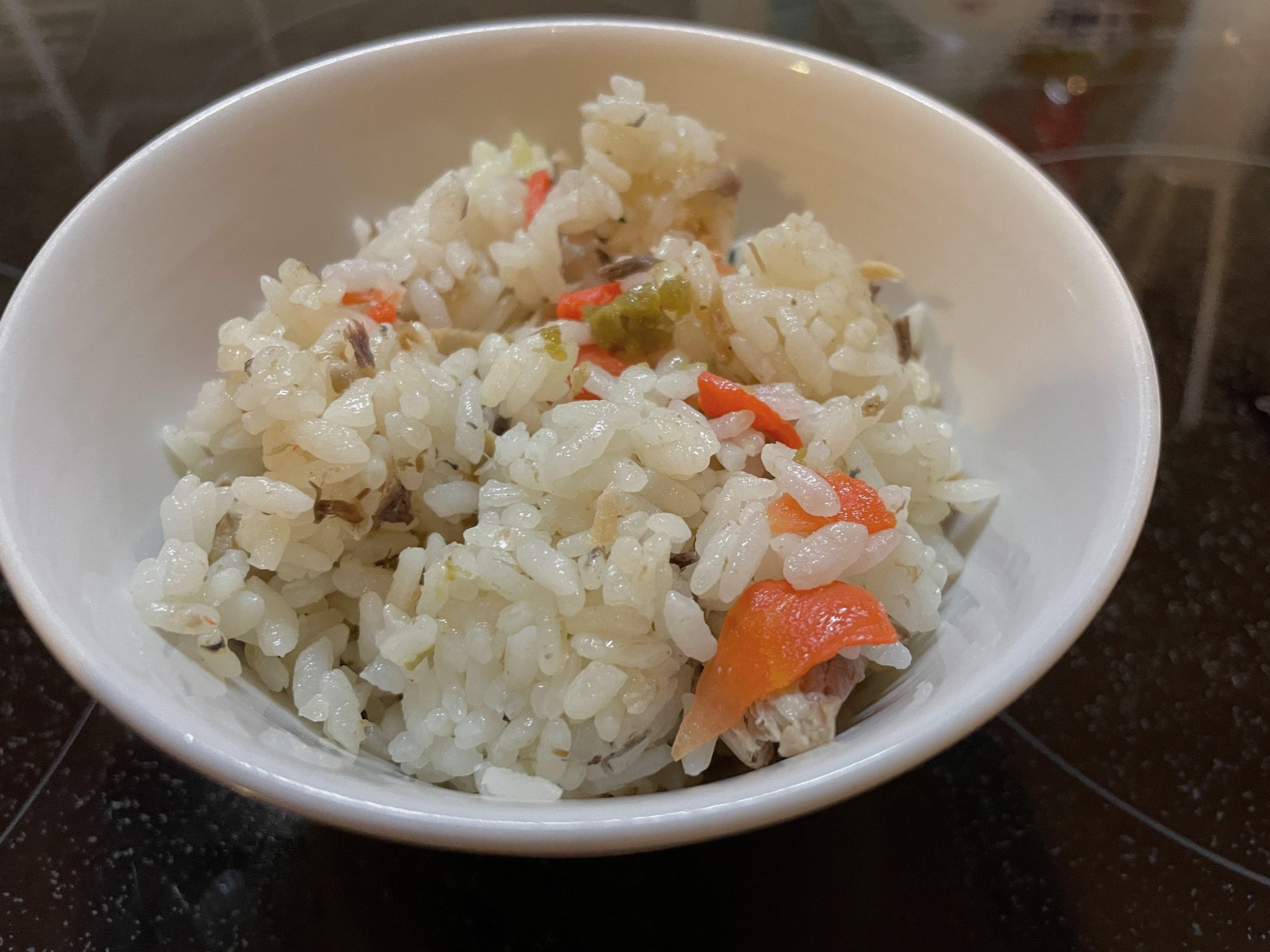 香る柚子胡椒！鯖缶で炊き込みご飯♪