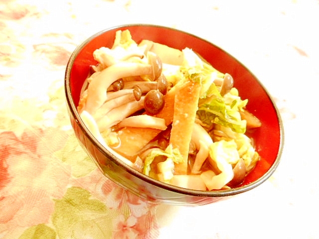 ❤白菜とブナシメジと丸天のお味噌汁❤