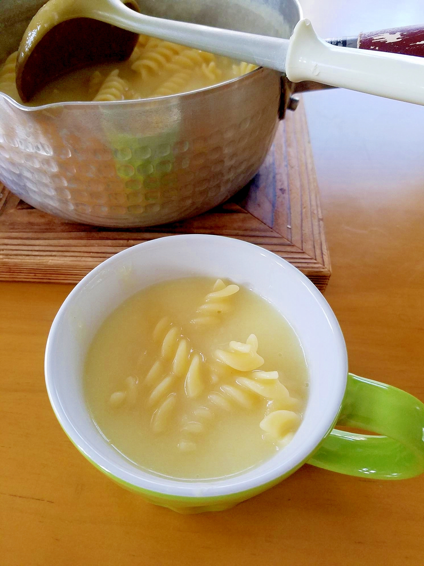 アウトドアde簡単☆チーズパスタスープ
