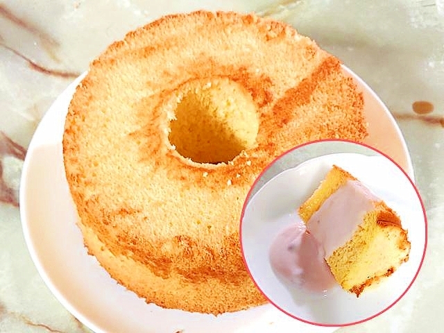 しっとりふわふわ ヨーグルト入りのシフォンケーキ レシピ 作り方 By Torezu 楽天レシピ