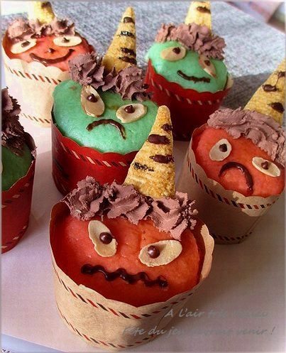 節分に鬼ちゃんカップケーキ