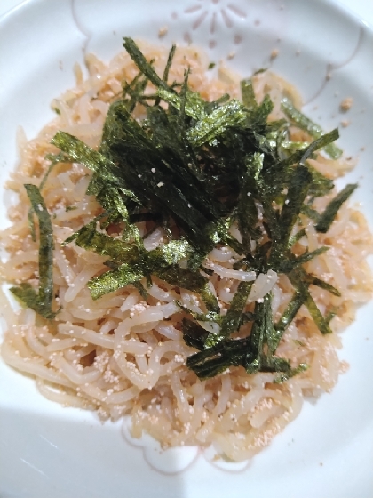 ヘルシーで旨い！煎りしらたきの☆明太バター炒め