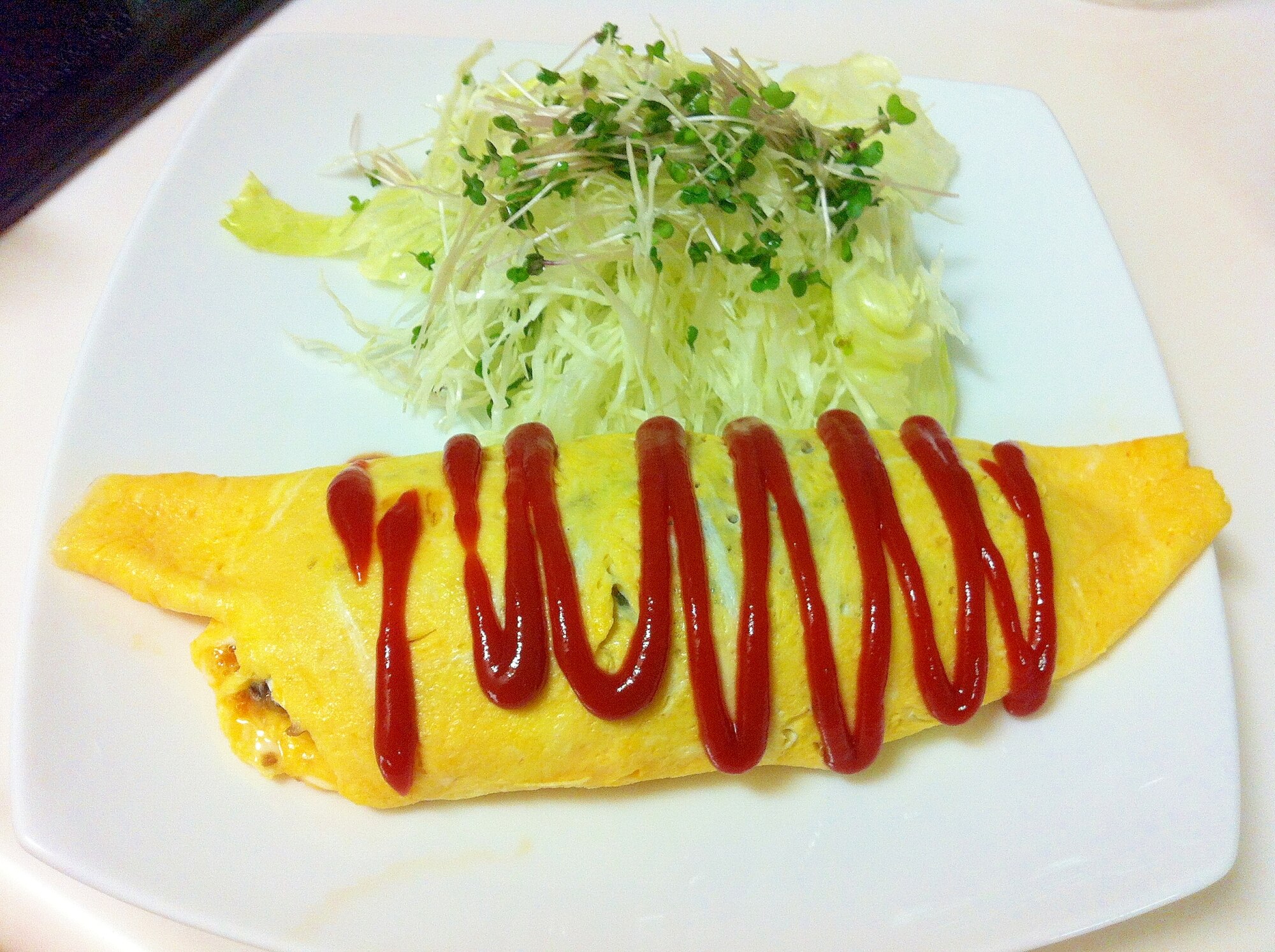 簡単♪野菜たっぷり挽き肉&えび入りオムレツ(^^♪ レシピ・作り方 by