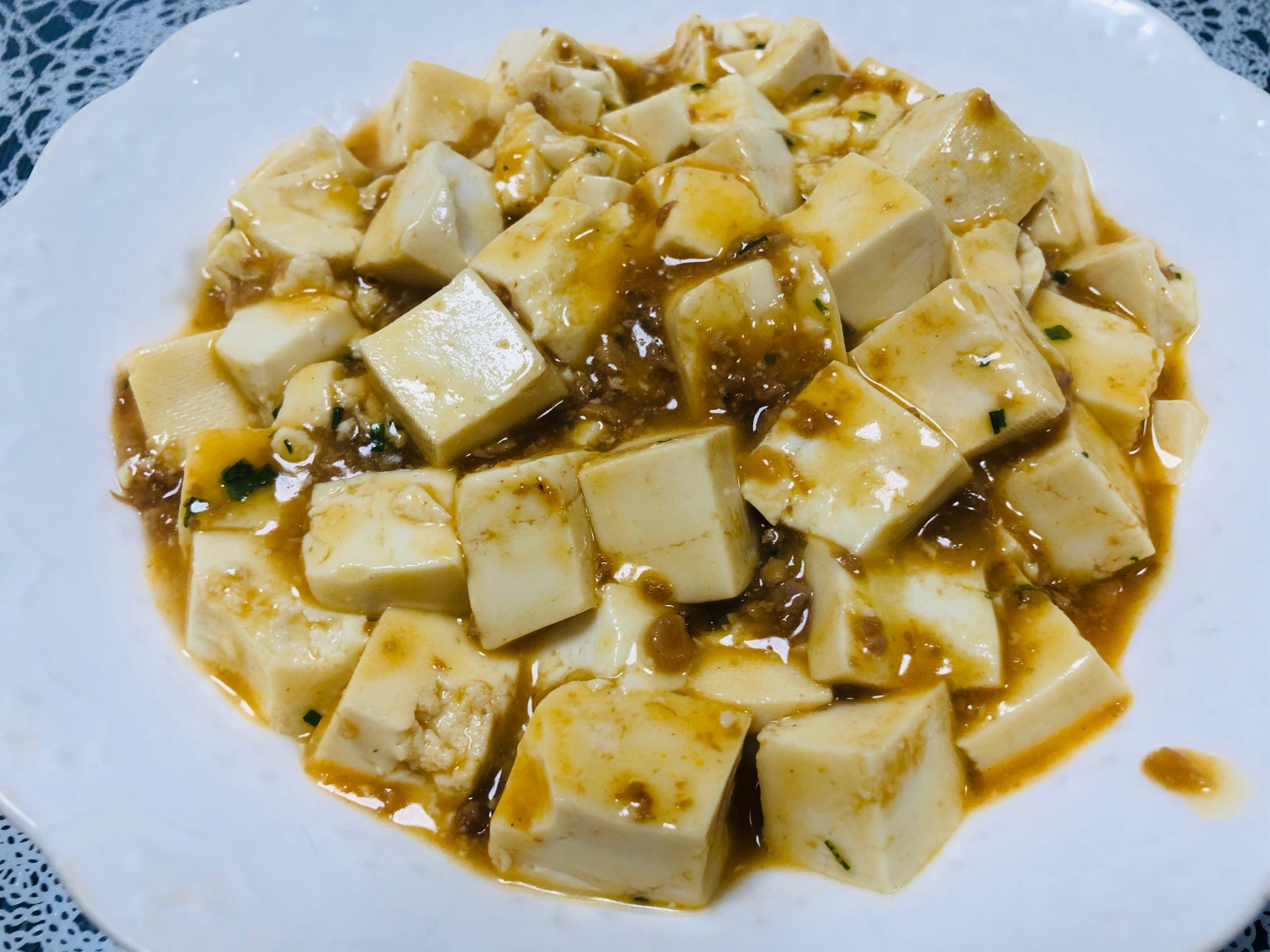 市販の麻婆豆腐の素をアレンジ♫