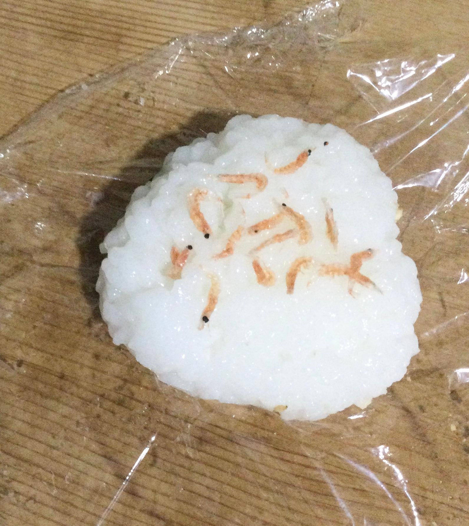 椎茸入りあみえびおにぎり♪