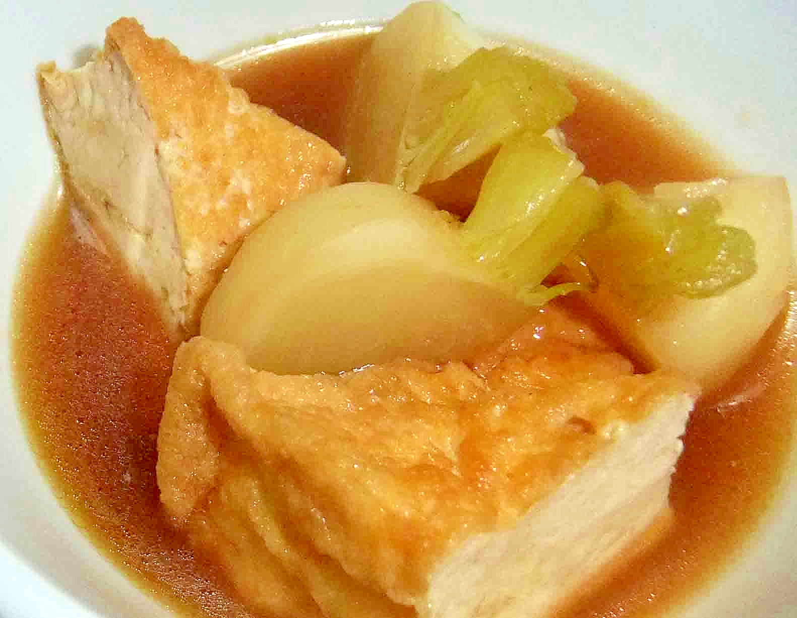 厚揚げとこかぶの煮物