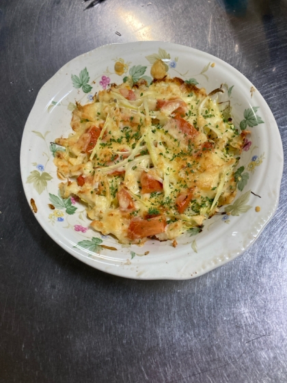 簡単ᕷ˖サラダチキンdeチーズ焼き丼ꕤ୭*