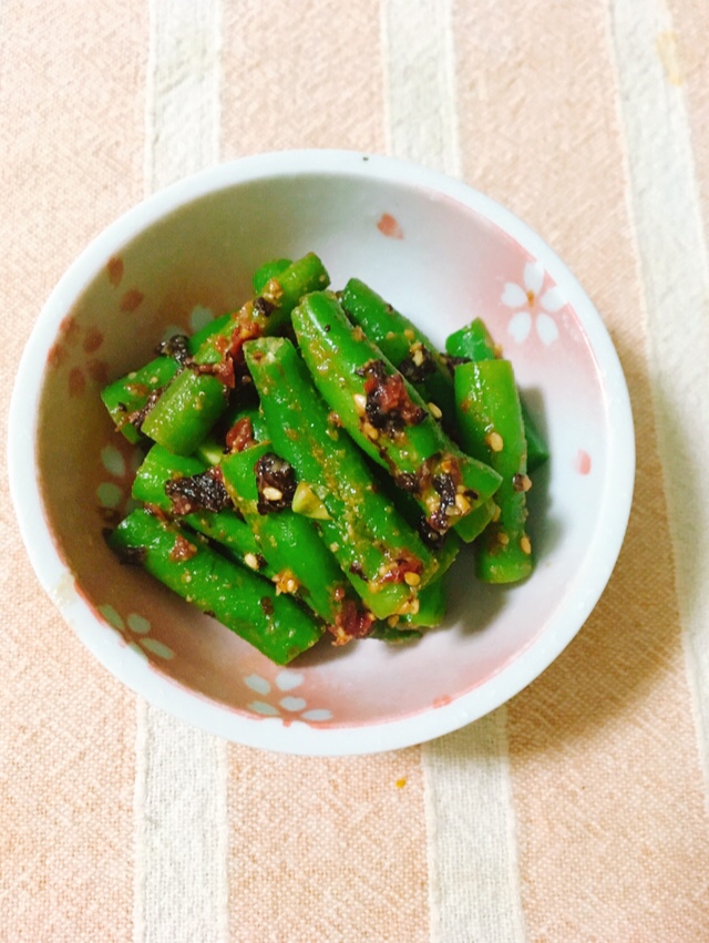 電子レンジで簡単!いんげんの梅ごま和え