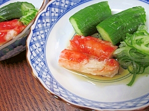 レンジで半解凍がコツ☆ 「カニ酢」の旨い作り方