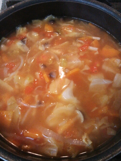 フレッシュトマトの野菜スープ