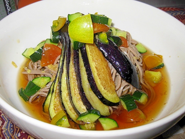 ひんやり夏の野菜蕎麦 レシピ 作り方 By Soraちゃんママ 楽天レシピ