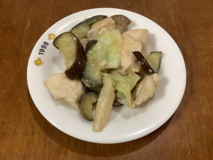 鶏となすキャベツの照り焼き☆