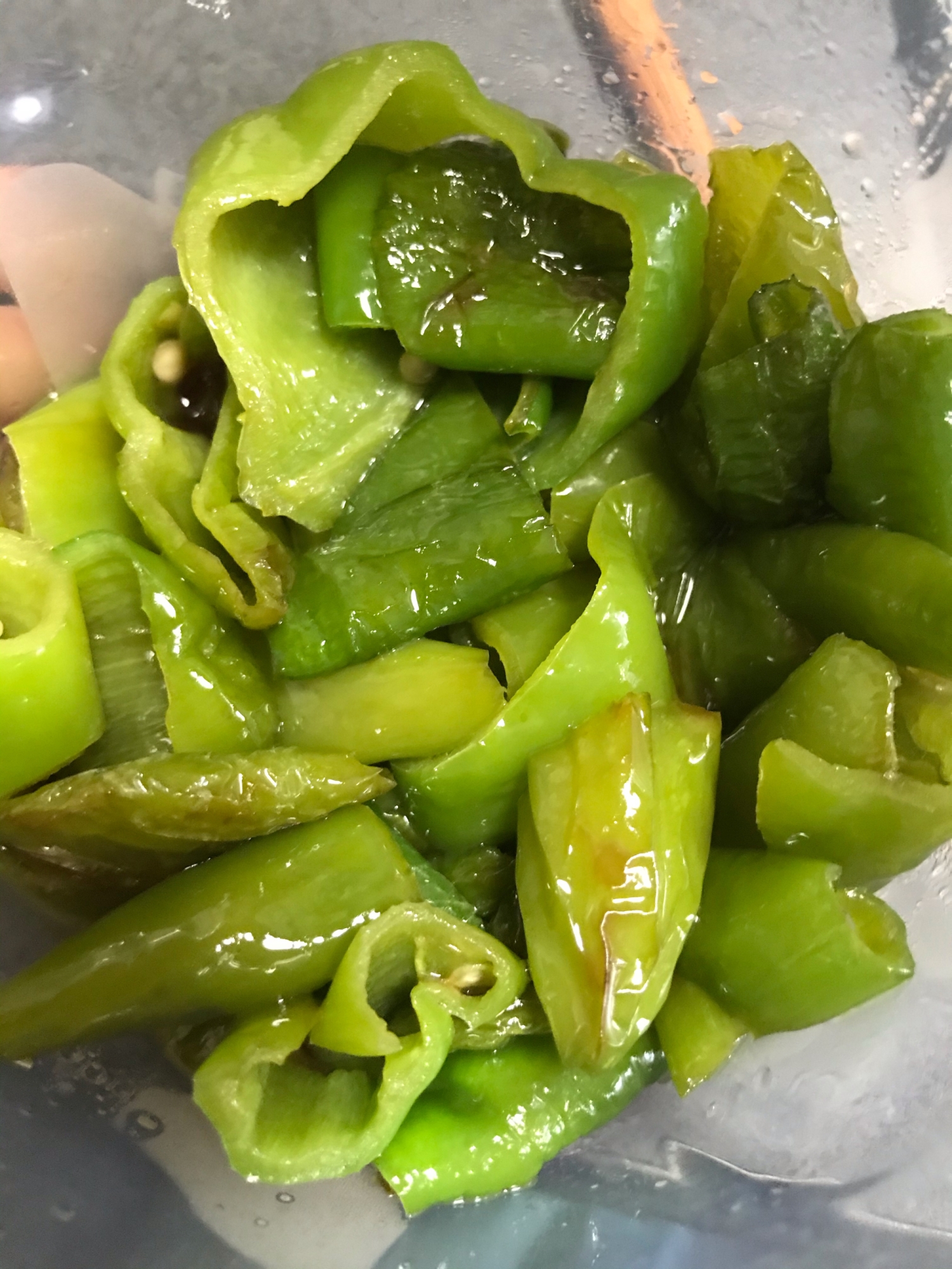 めんつゆで!福耳とうがらしの揚げびたし