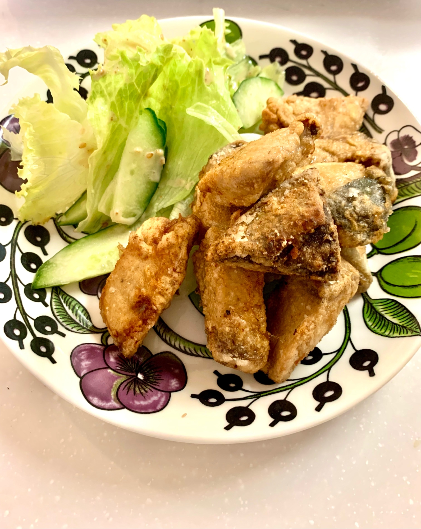 ブリの切り身で作る♡カレー風味の竜田揚げ