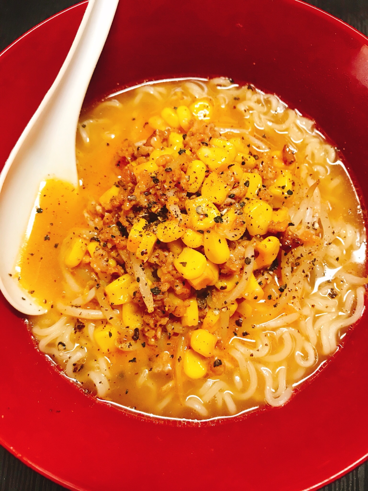 旨辛 コーンバター味噌ラーメン 90円 レシピ 作り方 By 業スー太朗 楽天レシピ