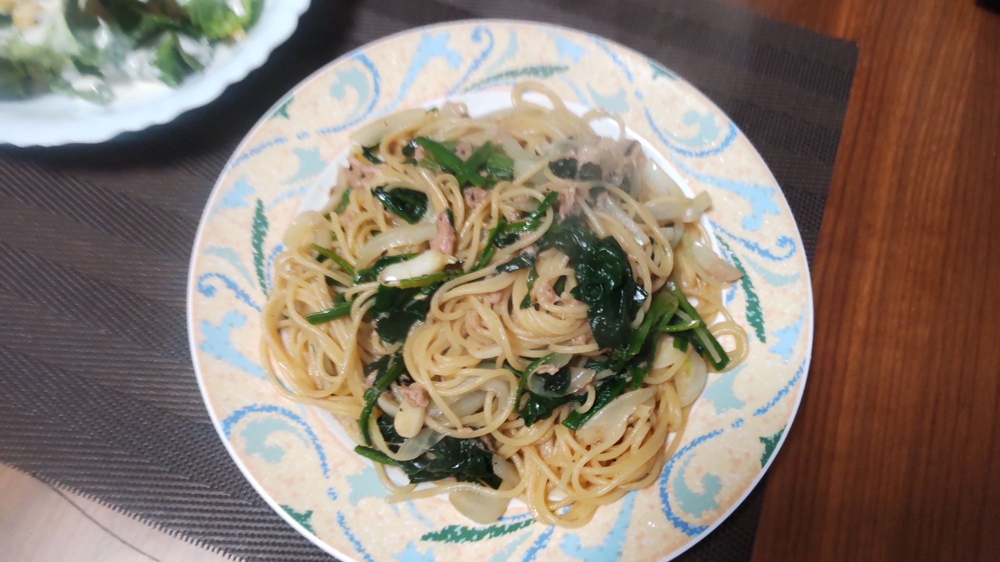 ツナとほうれん草の和風パスタ