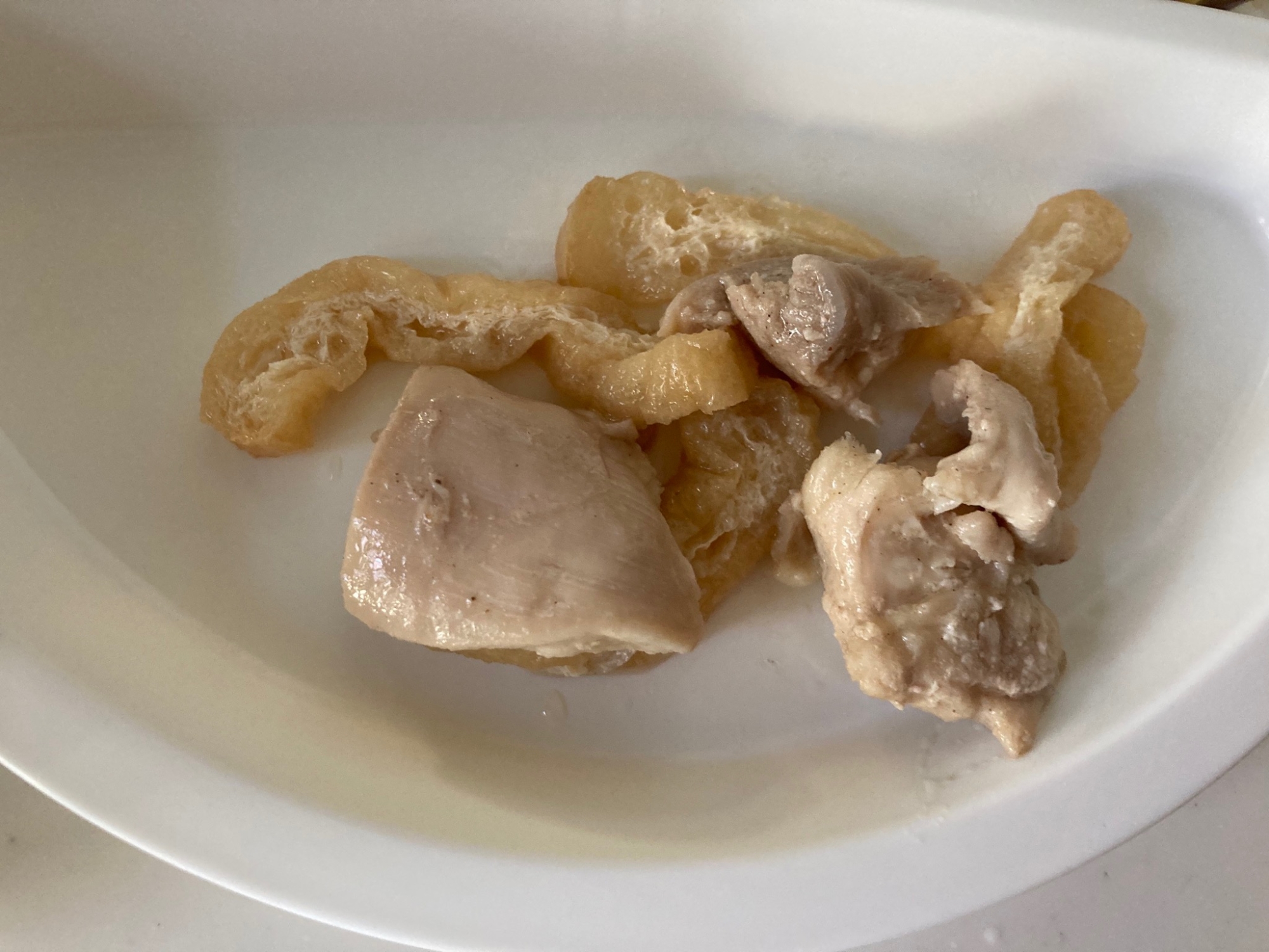 幼児食✌ 鶏肉と油揚げの出汁煮