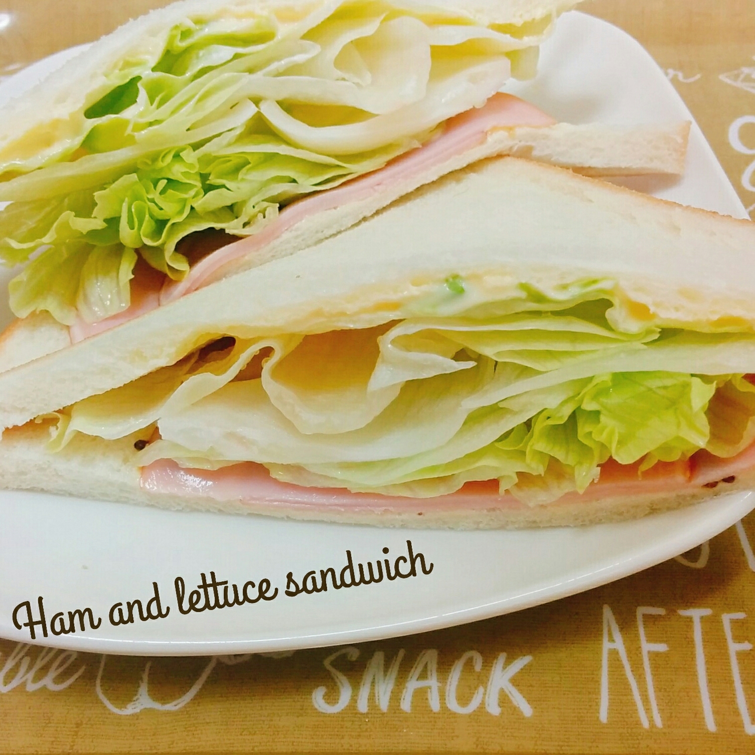 簡単！コンビニ風☆ハムレタスサンドイッチ