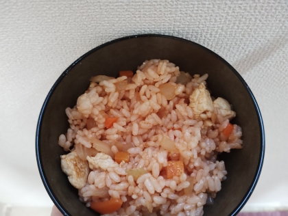子どもと作る簡単チキンライス♪